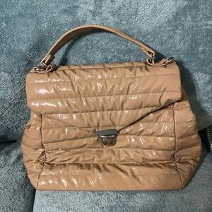 Tan Quilted Puffer Women's Bag